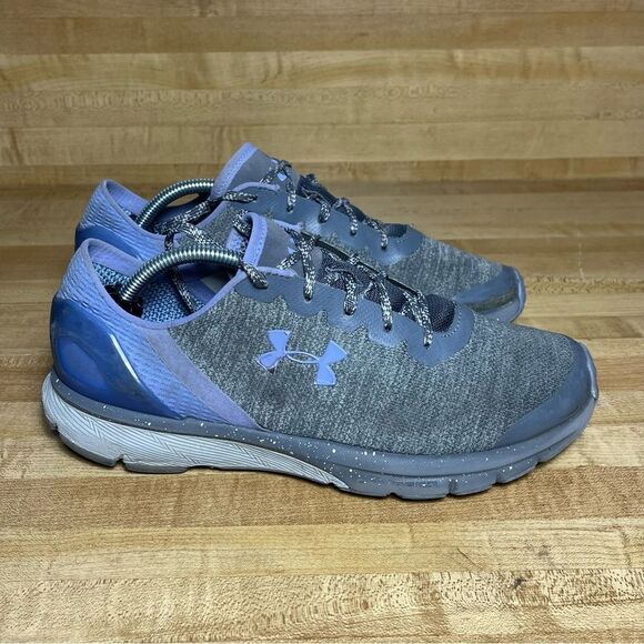 Under Armour Women Size 9.5 Charged I Will Run Fast blue Lace Up Running Shoes - Picture 1 of 8